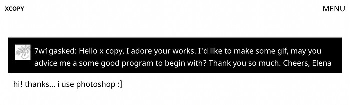 XCOPY Tumblr post about Photoshop from 2012