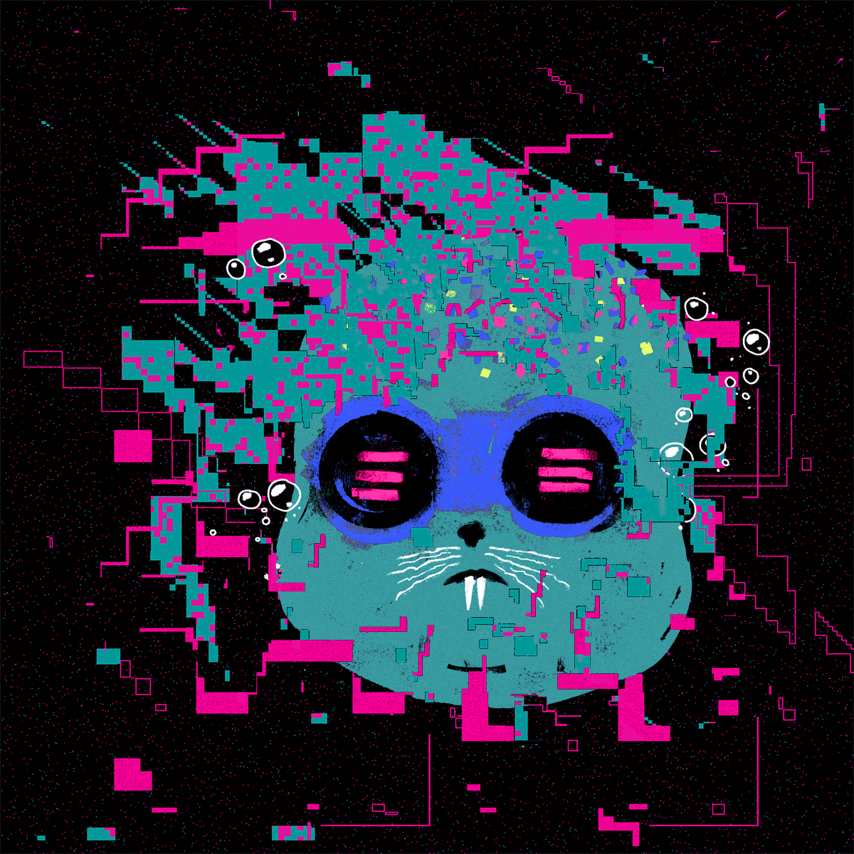 GRIFTNANT 05 by HANDIEDAN, an animated derivative combining imagery from XCOPY’s Grifters and Remnants.